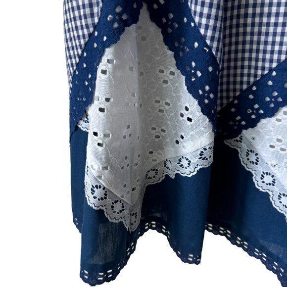 Vintage Little House Creations Prairie Skirt Sz Lg Patchwork Boho Cottage Gypsy - Picture 6 of 16